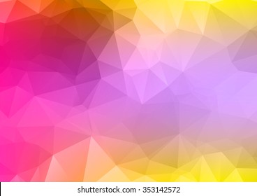 Abstract mosaic background. multicolor red purple and yellow geometric rumpled triangular low poly style illustration graphic texture. Vector polygonal design business.