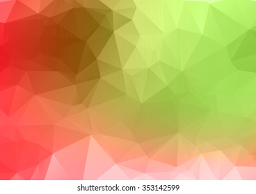 Abstract mosaic background. multicolor red green geometric rumpled triangular low poly style illustration graphic texture. Vector polygonal design business.