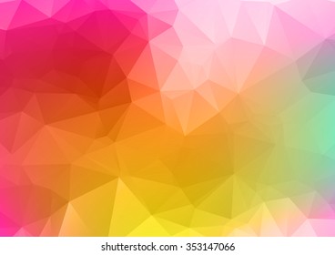 Abstract mosaic background. multicolor red yellow green geometric rumpled triangular low poly style illustration graphic. Vector polygonal design business.