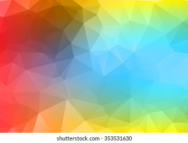 Abstract mosaic background. multicolor red yellow and blue geometric rumpled triangular low poly style illustration graphic. Vector polygonal design business.