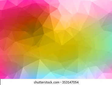 Abstract mosaic background. multicolor yellow red green geometric rumpled triangular low poly style illustration graphic. Vector polygonal design business.