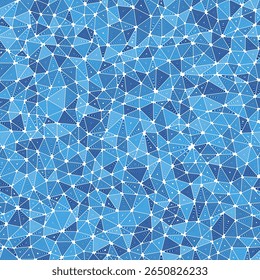 Abstract Mosaic Background. Multiple repeated inner triangles. Small triangles size. Mono tone style. Seamless pattern. Elegant vector tiles. Classy vector illustration.