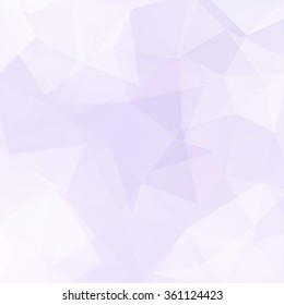 Abstract mosaic background. Pastel pink, white colors. Triangle geometric background. Design elements. Vector illustration