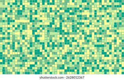 Abstract mosaic background with pastel teal and yellow squares.  Perfect for website banners, presentations, or digital art projects.  This image evokes a sense of calm and subtle energy.