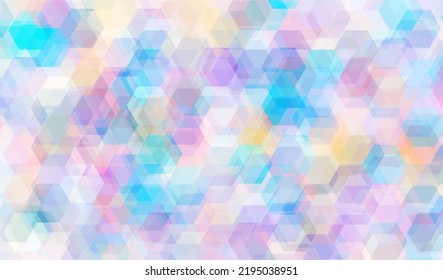 Fondo de mosaico abstracto, fondo abstracto de forma hexagonal azul rosado, ilustración vectorial.