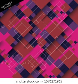 Abstract Mosaic Background with Pink color theme