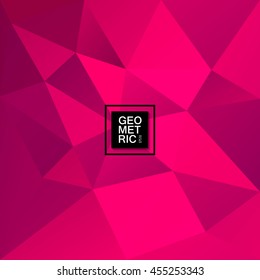 Abstract mosaic background. Pink, purple, orange, red triangles geometric background. Vector illustration EPS10