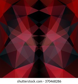 Abstract mosaic background.  Red, black colors. Triangle geometric background. Design elements. Vector illustration