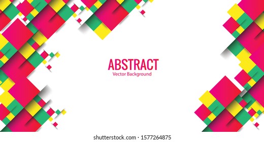 Abstract Mosaic Background with red and orange color theme