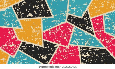 Abstract mosaic background with retro grunge effect