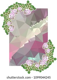 abstract mosaic background with roses