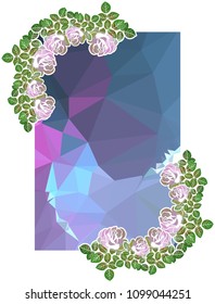 abstract mosaic background with roses
