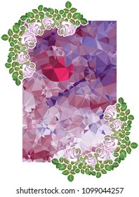 abstract mosaic background with roses