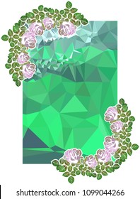 abstract mosaic background with roses