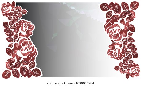 abstract mosaic background with roses