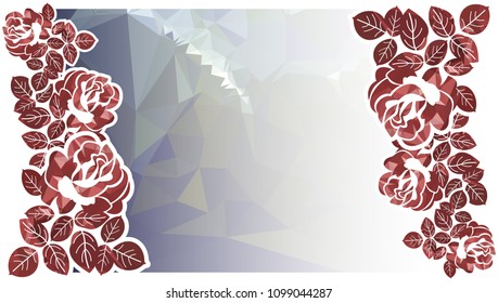 abstract mosaic background with roses