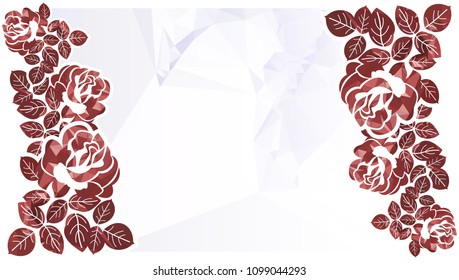 abstract mosaic background with roses