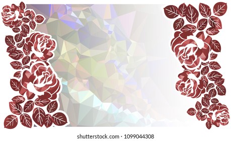 abstract mosaic background with roses