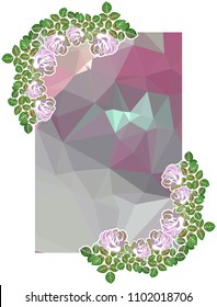 abstract mosaic background with roses