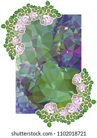 abstract mosaic background with roses