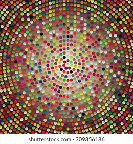 Abstract mosaic background with round shapes. EPS10