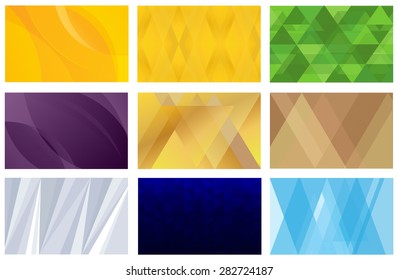 Abstract mosaic Background set. vectors 10