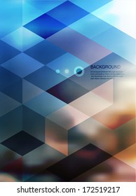 Abstract mosaic background. Shadows and blur background