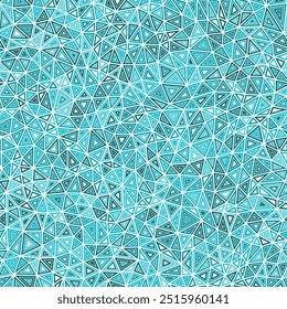 Fondo de mosaico Abstractas. Pequeños triángulos de tamaño. Múltiples triángulos internos repetidos. Mono tono estilo de color. Patrón repetible. Elegantes azulejos de Vector. Ilustración vectorial perfecta.