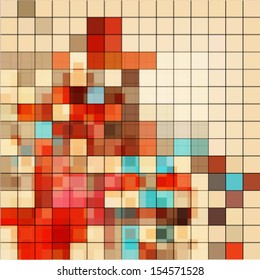 abstract mosaic background with soft retro colors