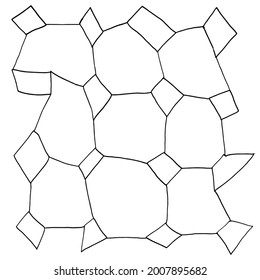 Abstract mosaic background. Surreal hand drawn shapes for print and design