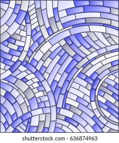 Abstract mosaic background of  tiles on a dark background,blue tone