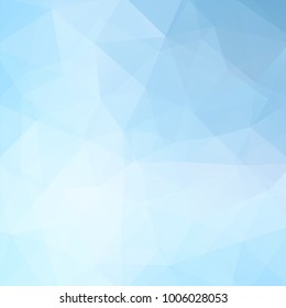 Abstract mosaic background. Triangle geometric background. Design elements. Vector illustration. Blue, white colors.