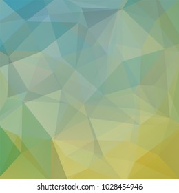 Abstract mosaic background. Triangle geometric background. Design elements. Vector illustration. Blue, green colors.