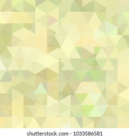 Abstract mosaic background. Triangle geometric background. Design elements. Vector illustration. Yellow, beige colors.