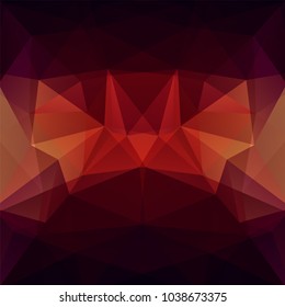 Abstract mosaic background. Triangle geometric background. Design elements. Vector illustration. Black, brown colors.