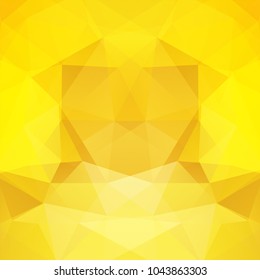 Abstract mosaic background. Triangle geometric background. Design elements. Vector illustration. Yellow color