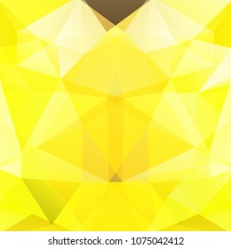Abstract mosaic background. Triangle geometric background. Design elements. Vector illustration. Yellow color.