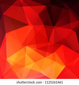 Abstract mosaic background. Triangle geometric background. Design elements. Vector illustration. Red, orange colors.