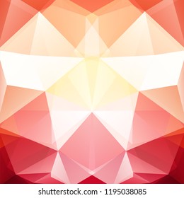 Abstract mosaic background. Triangle geometric background. Design elements. Vector illustration. Yellow, red, orange colors.