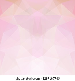Abstract mosaic background. Triangle geometric background. Design elements. Vector illustration. Pastel pink colors.
