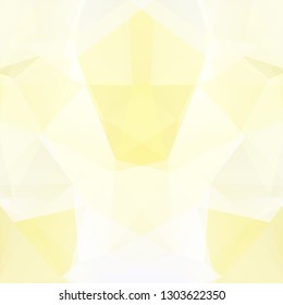 Abstract mosaic background. Triangle geometric background. Design elements. Vector illustration. White, yellow colors.