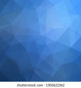 Abstract mosaic background. Triangle geometric background. Design elements. Vector illustration. Blue color.