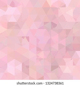 Abstract mosaic background. Triangle geometric background. Design elements. Vector illustration. Pastel pink color.
