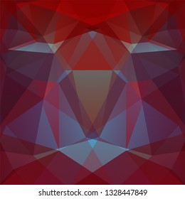 Abstract mosaic background. Triangle geometric background. Design elements. Vector illustration. Blue, purple colors.