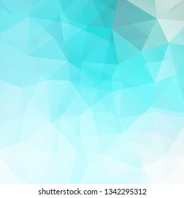 Abstract mosaic background. Triangle geometric background. Design elements. Vector illustration. Blue, white colors.