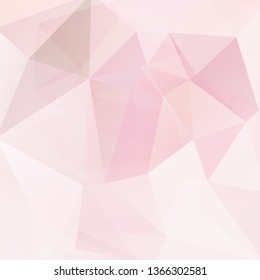 Abstract mosaic background. Triangle geometric background. Design elements. Vector illustration. Pastel pink color.