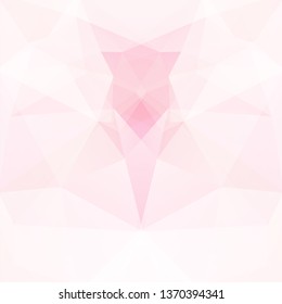 Abstract mosaic background. Triangle geometric background. Design elements. Vector illustration. Pastel pink, white colors.