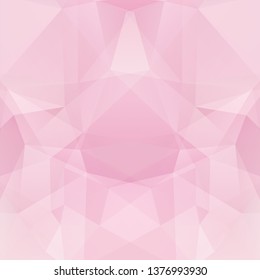 Abstract mosaic background. Triangle geometric background. Design elements. Vector illustration. Pastel pink color.