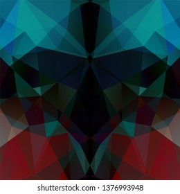 Abstract mosaic background. Triangle geometric background. Design elements. Vector illustration. Black, blue, green, red colors.