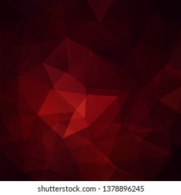 Abstract mosaic background. Triangle geometric background. Design elements. Vector illustration. Dark red, brown colors.